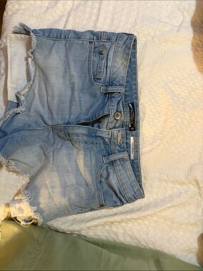Lovesick Light Blue Distressed Denim Cutoff Shorts